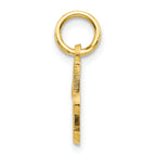 10K Gold Polished Initial J Charm  Solid, Elegant Letter Design