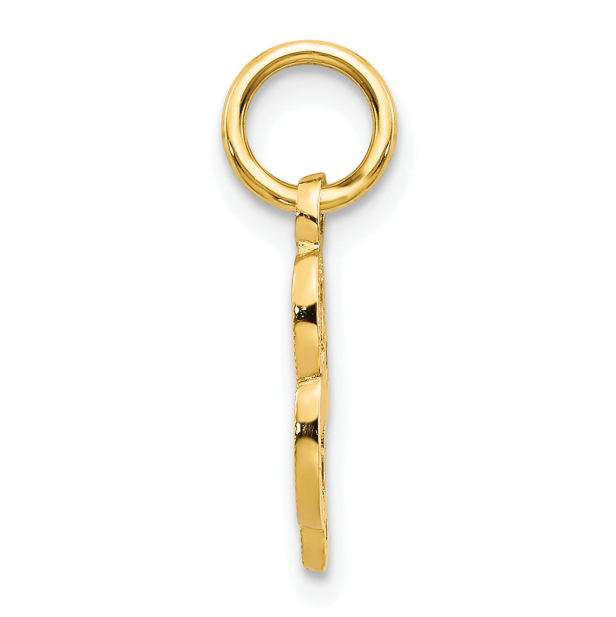 10K Gold Polished Initial L Charm with Elegant Solid Design Secondary image