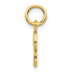 10K Gold Polished Initial P Charm in Solid Yellow Gold