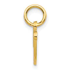10K Gold Solid Initial V Charm with Polished Finish  Elegant and Timeless