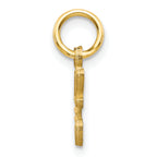 10K Gold Initial C Charm with Polished Finish  Elegant and Solid