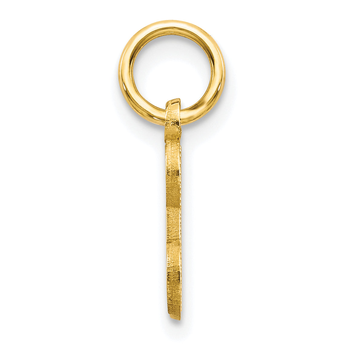10K Gold Initial E Charm Polished Solid Yellow Gold Pendants Secondary image
