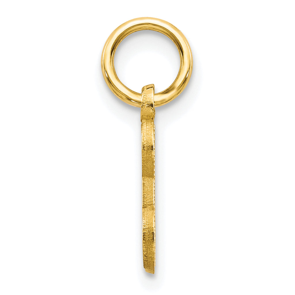 10K Gold Initial E Charm Polished Solid Yellow Gold Pendants