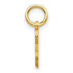 10K Gold Initial E Charm Polished Solid Yellow Gold Pendants