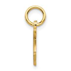 10K Solid Gold Initial F Charm with Polished Finish Small & Elegant