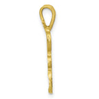 10K Diamond-cut Grooved Initial A Charm