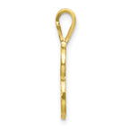 10K Diamond-cut Grooved Initial A Charm