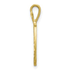 10K Diamond-cut Grooved Initial A Charm