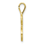 10K Diamond-cut Grooved Initial A Charm