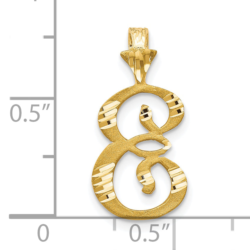 10k Initial E Pendant