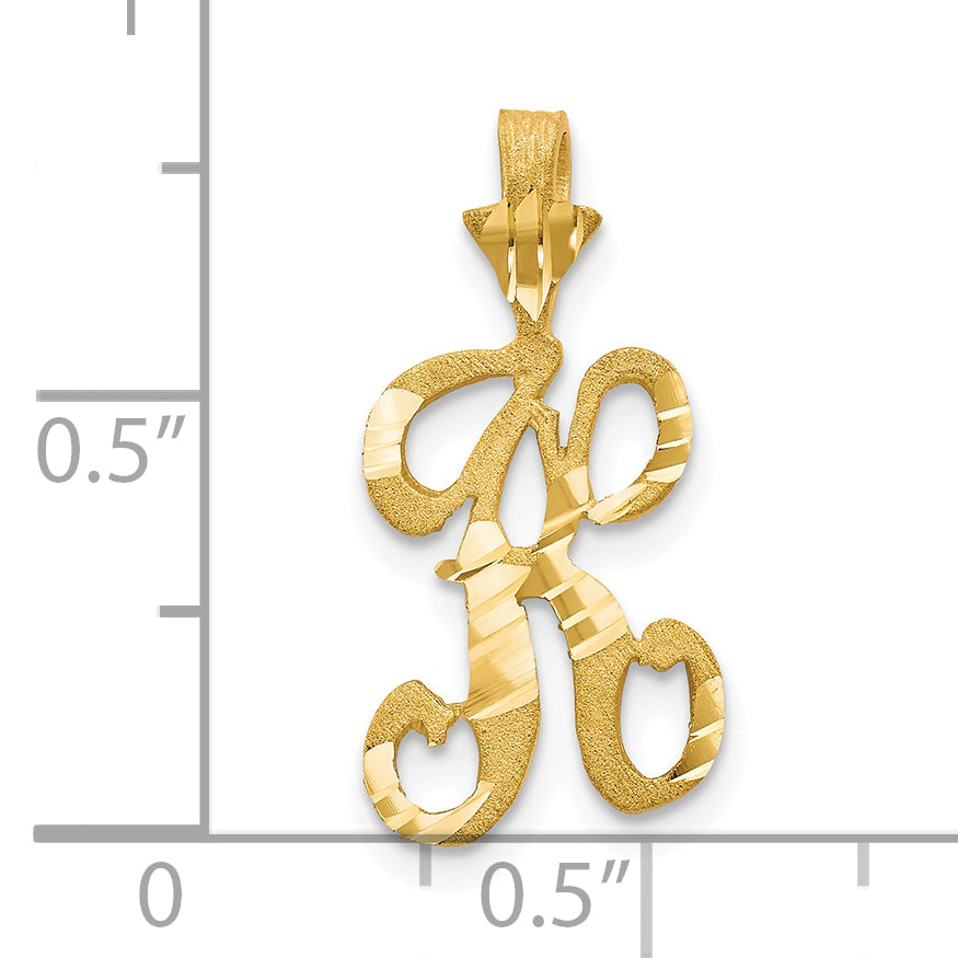 10k Initial K Pendant