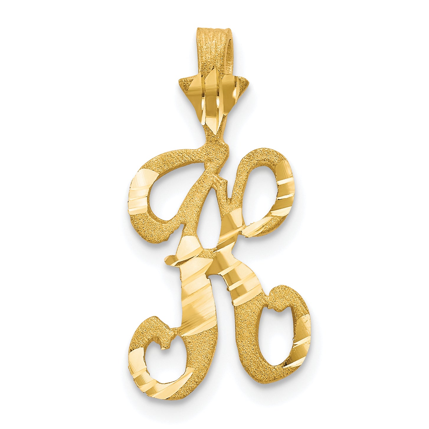 10k Initial K Pendant