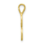 10K Diamond-cut Grooved Initial A Charm