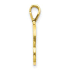 10K Diamond-cut Grooved Initial A Charm