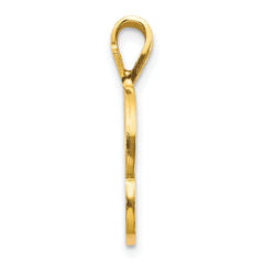 10K Gold Polished Initial P Pendant Elegant Solid Charm