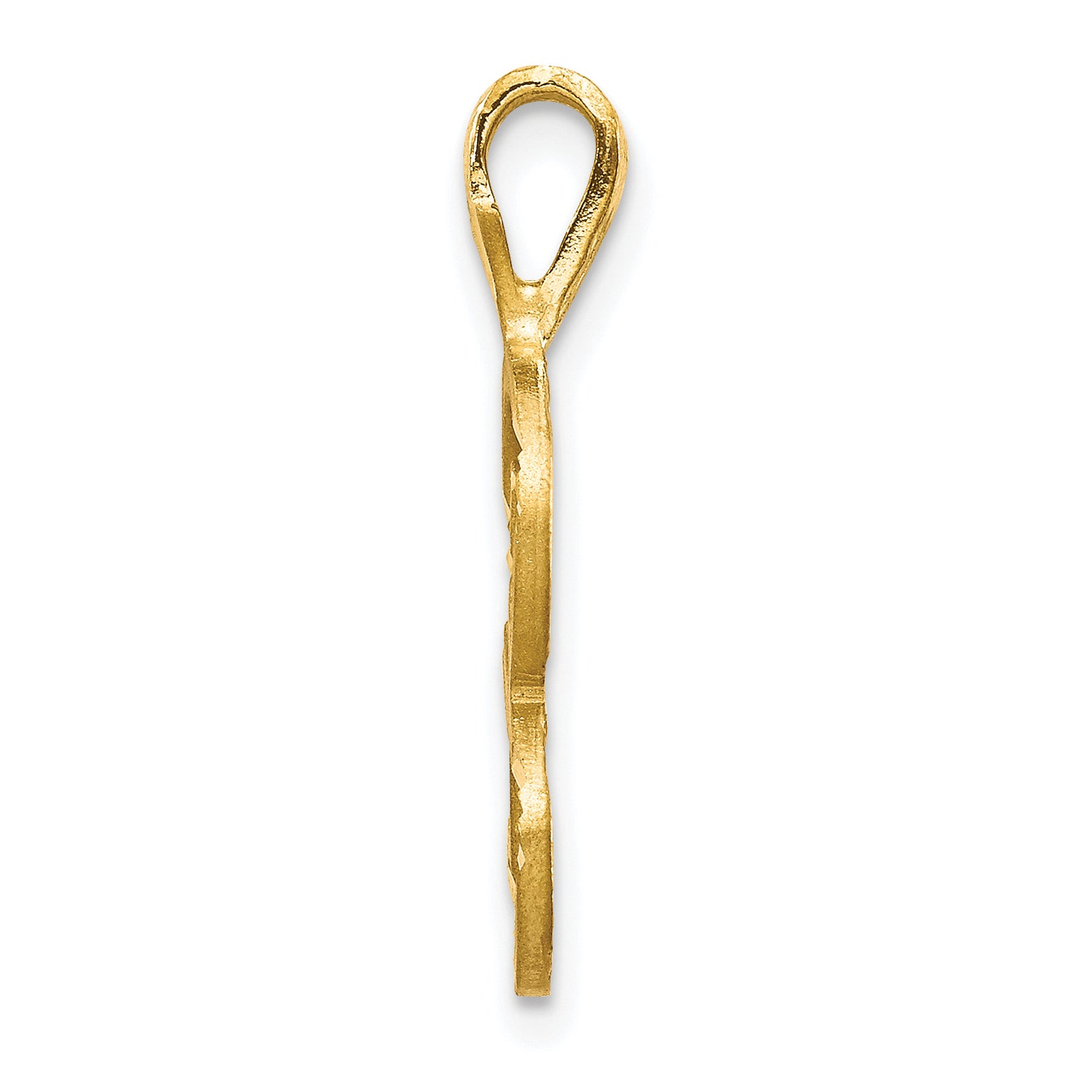 10K Gold Initial S Pendant with Polished Finish from Sophia Jewelers Secondary image