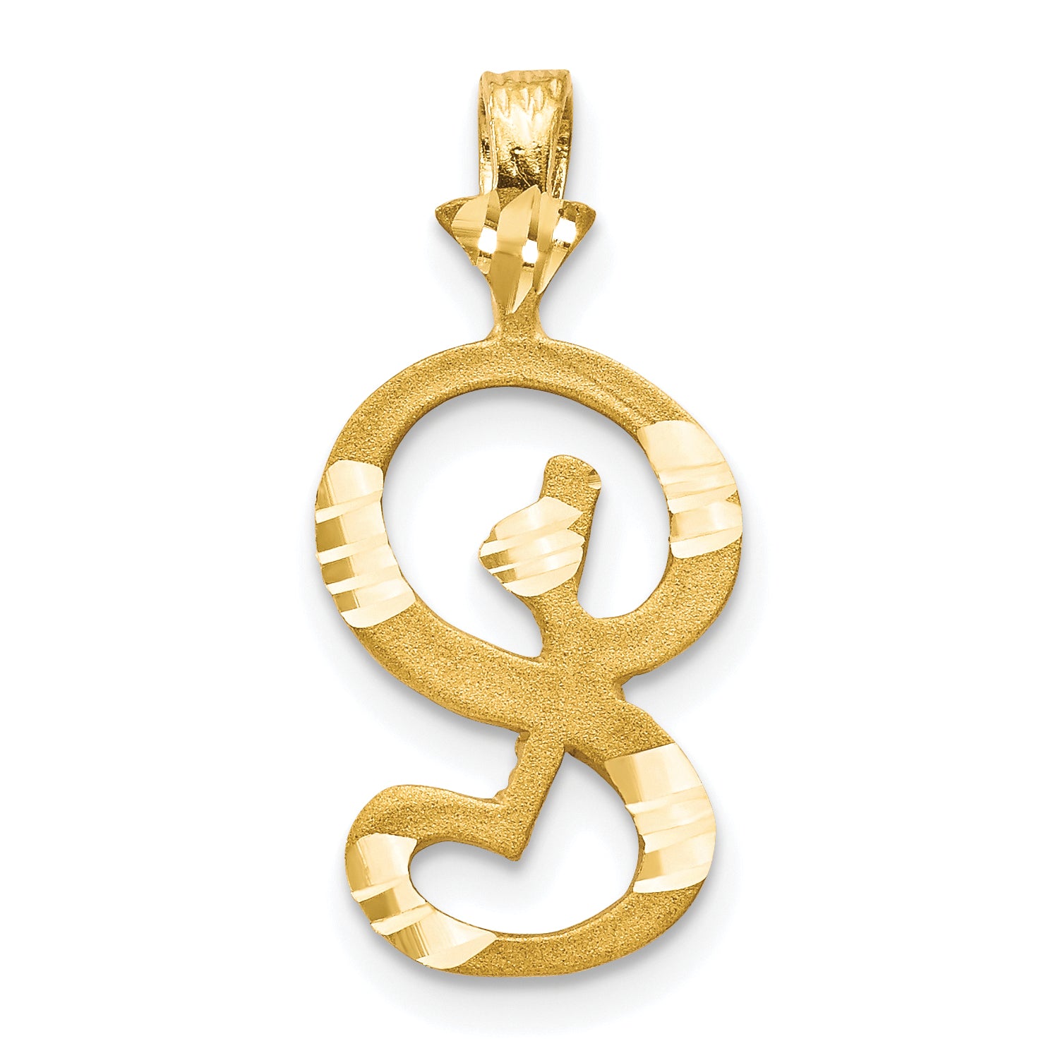 10k Initial S Pendant Main image