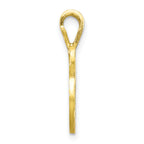 10K Diamond-cut Grooved Initial A Charm