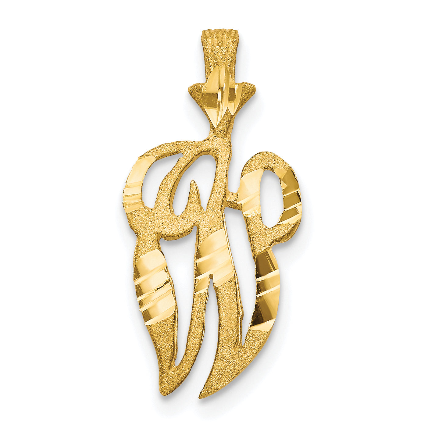 10k Initial W Pendant Main image