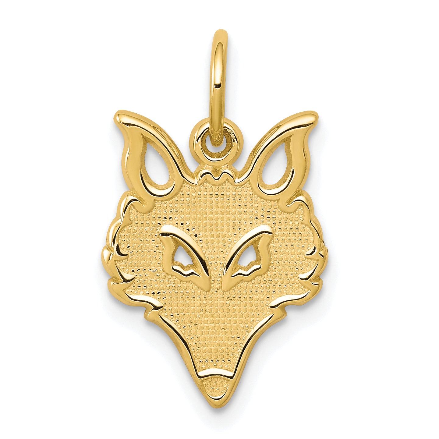 10k Solid Flat Back Small Fox Head Charm Main image
