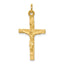 10k Solid Polished Crucifix Pendant