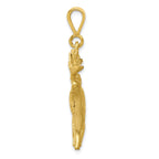 10K Gold Moose Charm Pendant with Polished Solid Finish