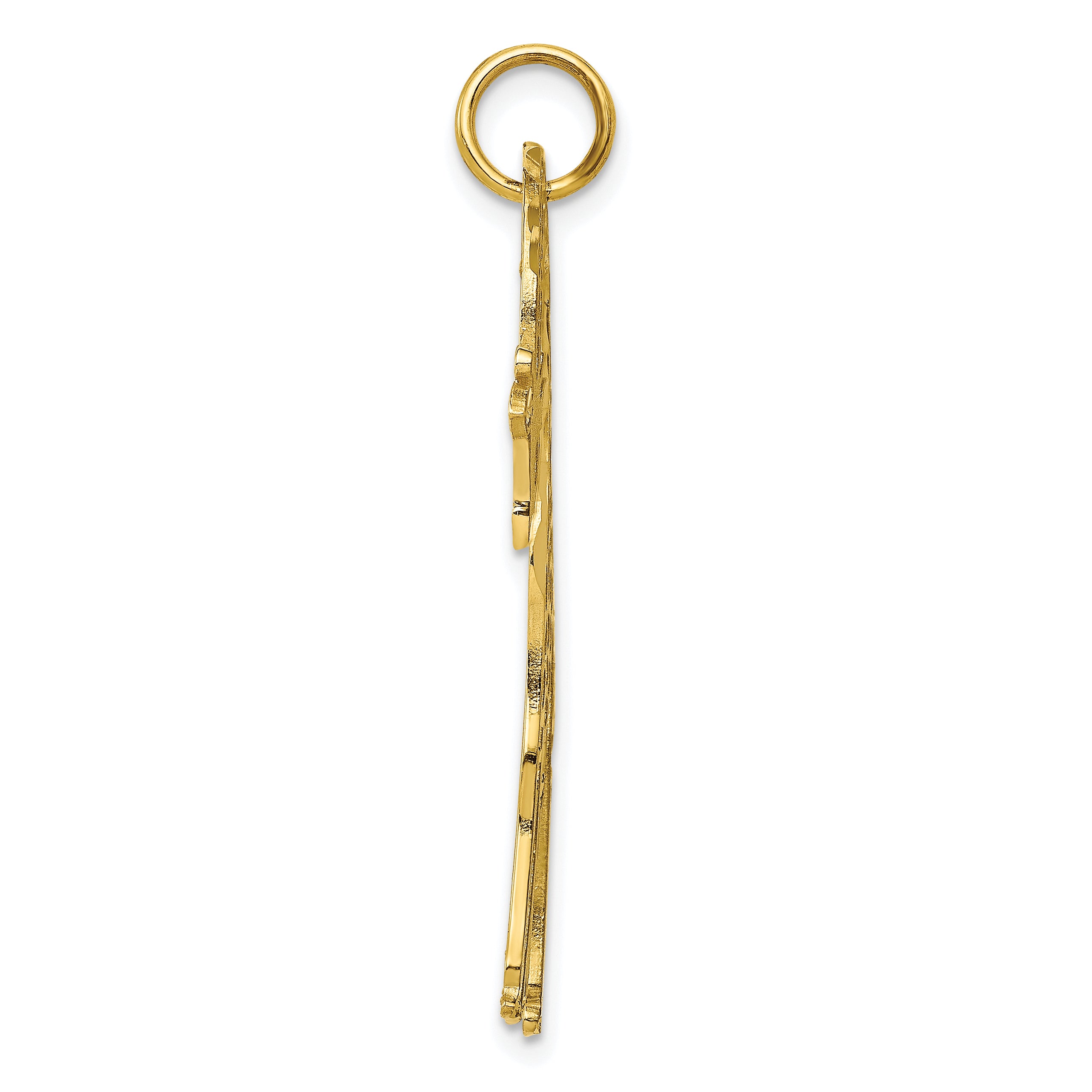 10K Gold Polished Giraffe Charm Solid Pendant by Sophia Jewelers