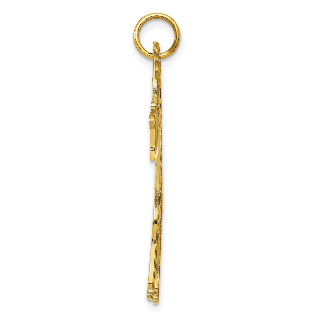 10K Gold Polished Giraffe Charm Solid Pendant by Sophia Jewelers