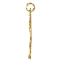 10K Gold Polished Giraffe Charm Solid Pendant by Sophia Jewelers