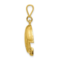 10K Gold Football Helmet Charm with Polished Finish Solid and Themed Design