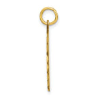 10K Gold Hockey Mask Charm with Polished Brushed Finish Unisex