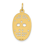 10K Gold Hockey Mask Charm with Polished Brushed Finish Unisex