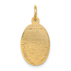10K Gold St. Christopher Pendant with Polished Satin Finish Solid Design