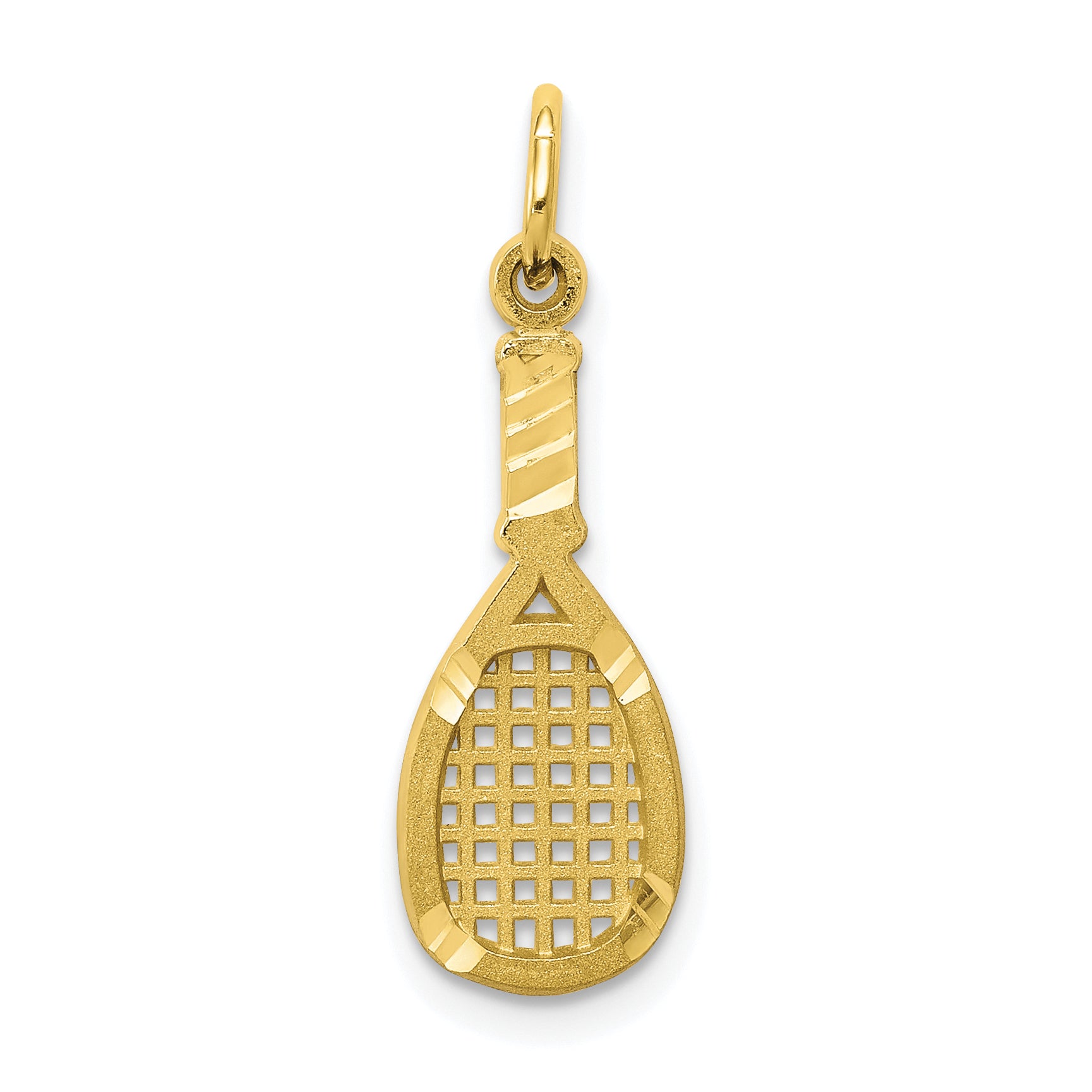 10k Solid Racquetball Racquet Charm Main image