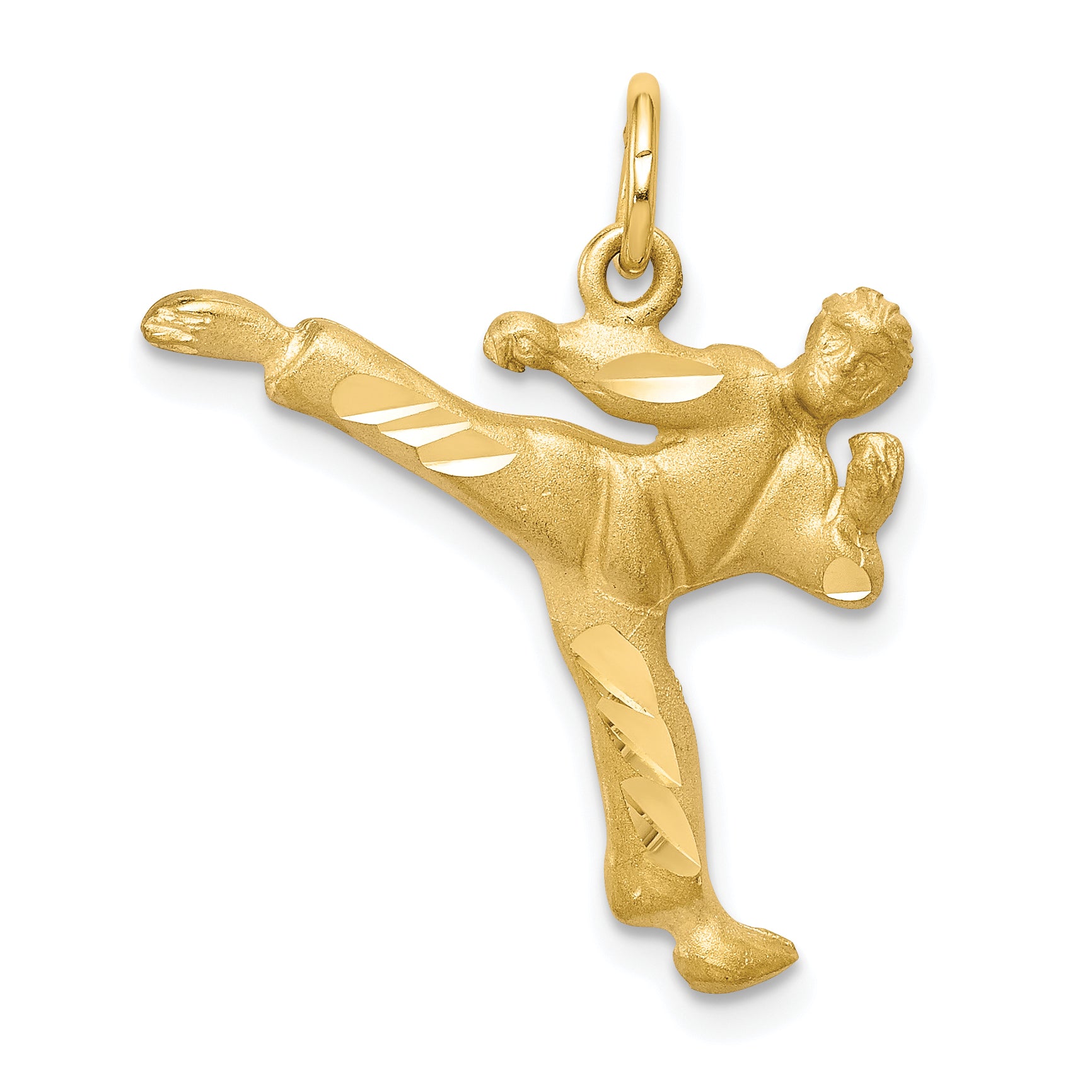 10k Solid Karate Person Charm Main image