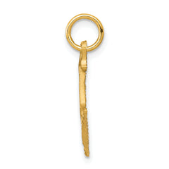 10K Gold Diamond-Cut Ice Skate Charm with Polished Finish