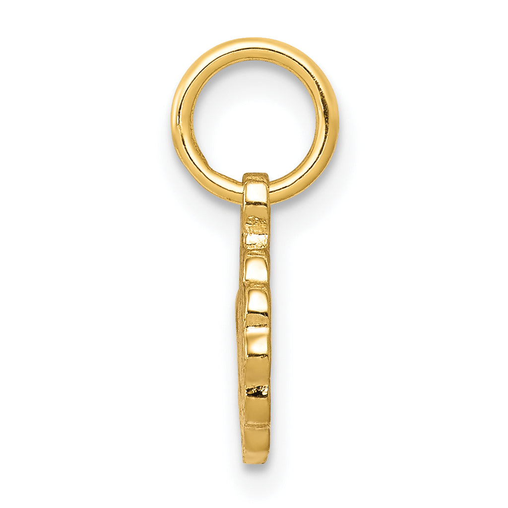 10K Gold Our Lady of Sorrows Pendant with Satin Polished Finish
