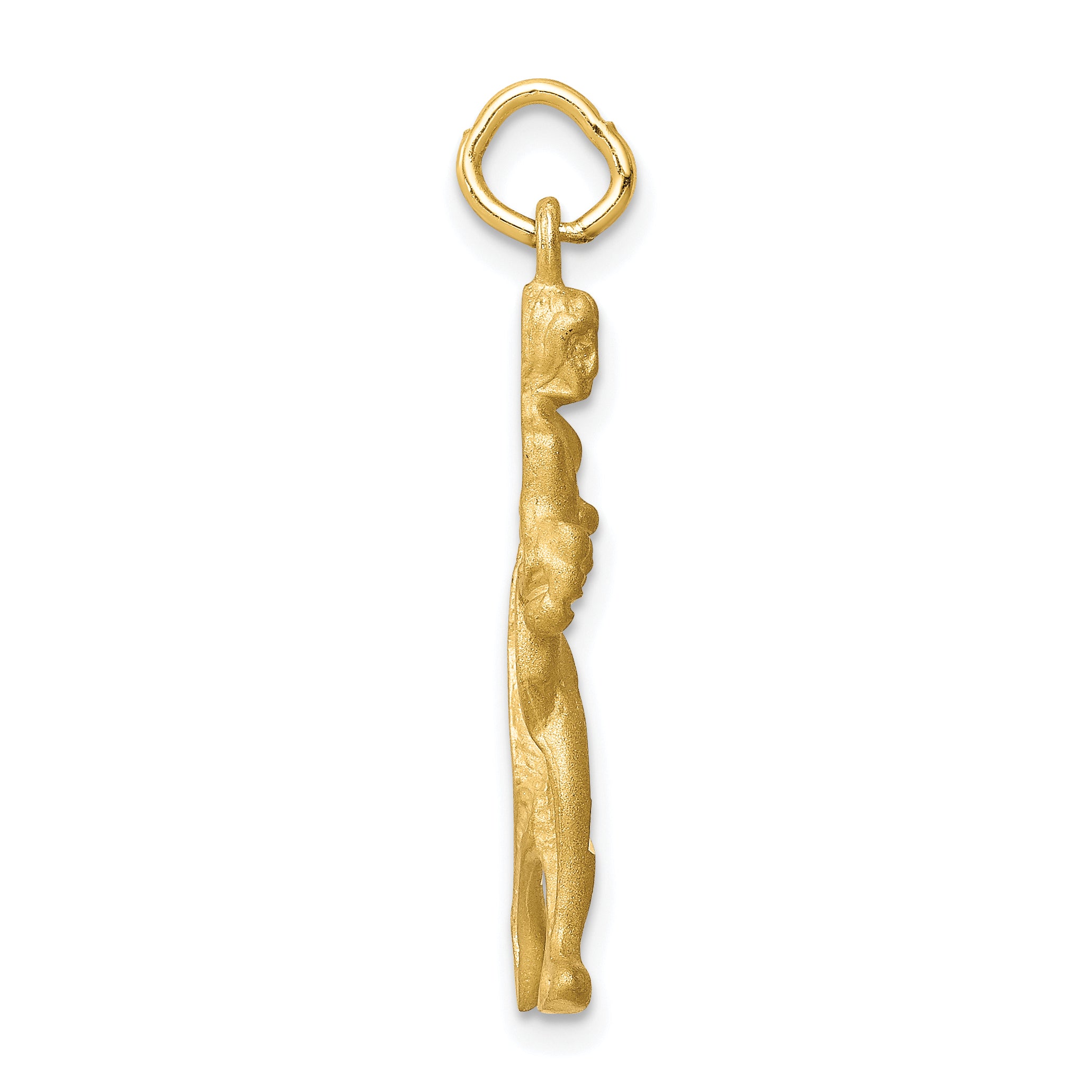 10K Solid Gold Runner Charm with Polished Finish Elegant Design Secondary image