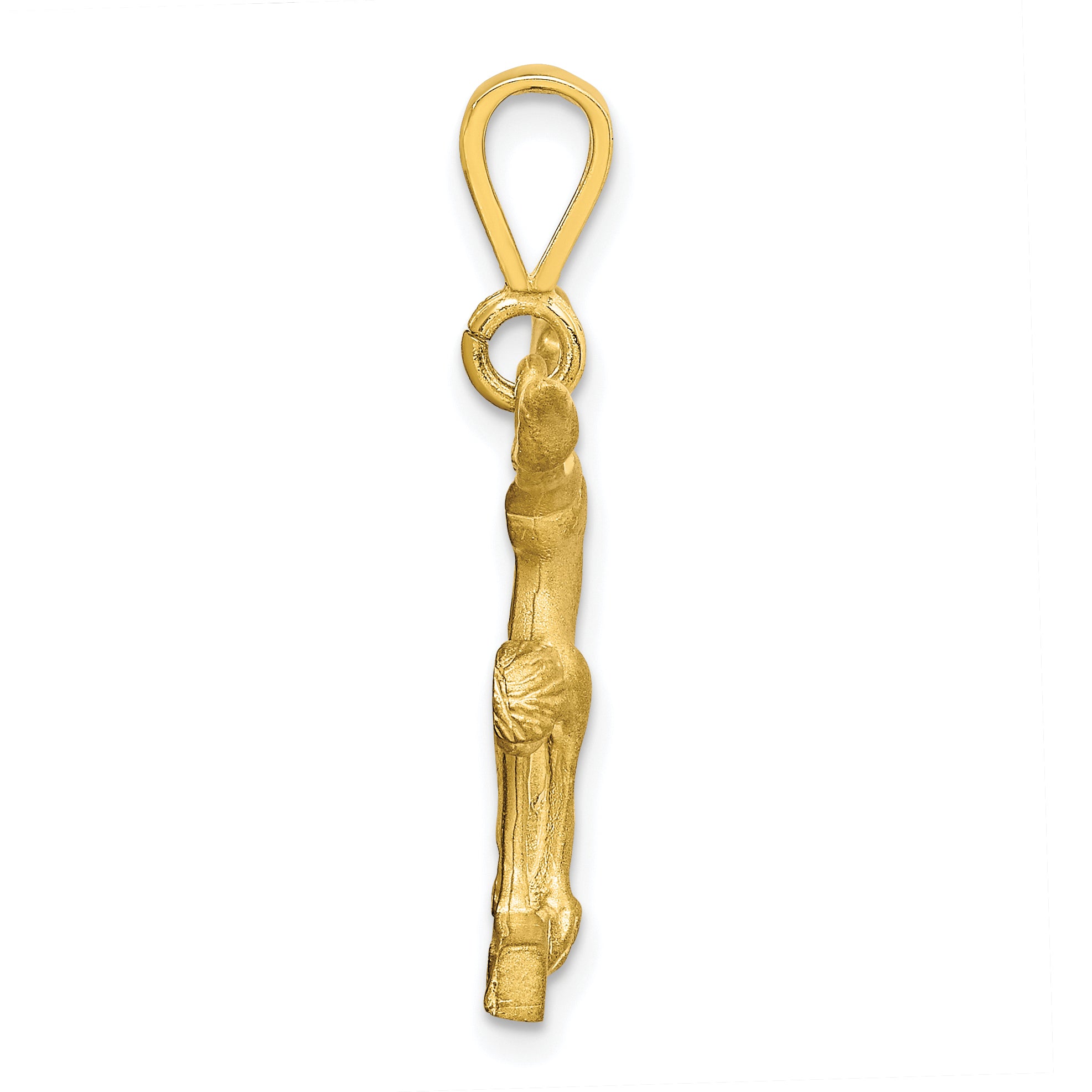 10K Solid Gold Gymnast Charm with Polished Finish 30mm Secondary image