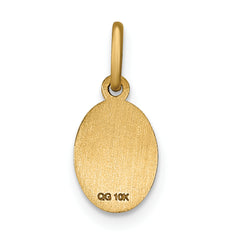 10K Gold St. Christopher Pendant with Polished Satin Finish