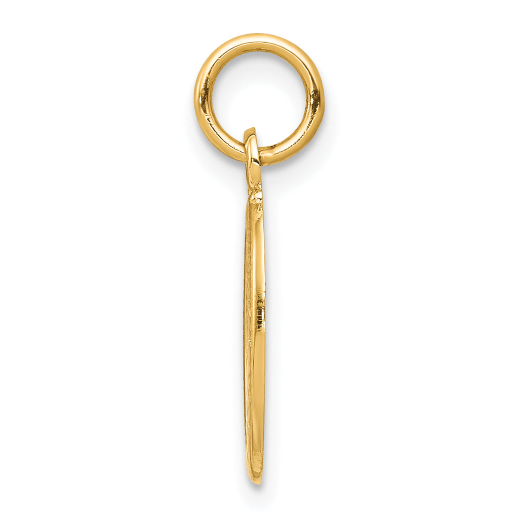 10K Solid Yellow Gold St. Christopher Pendant with Polished Satin Finish