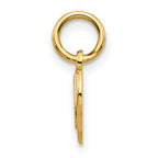 MOM Heart Charm in 10K Yellow Gold