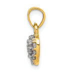 10K Gold CZ Heart Charm with Polished Finish  Elegant and Timeless Design