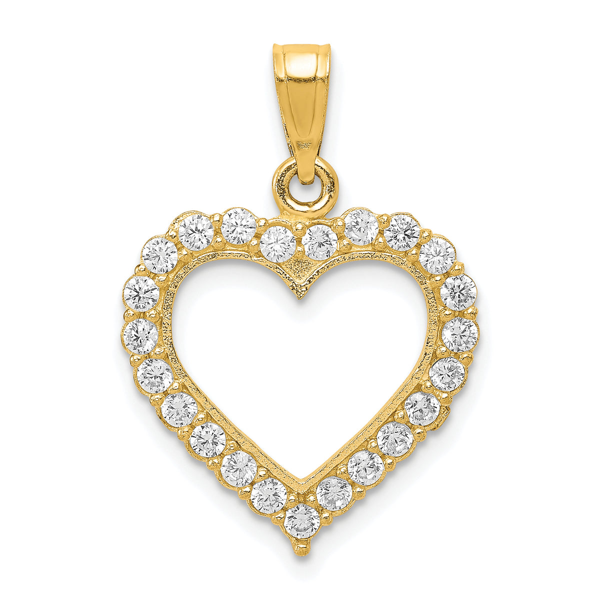 10k CZ Heart Pendant