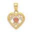 10k Two-tone Small Heart Charm