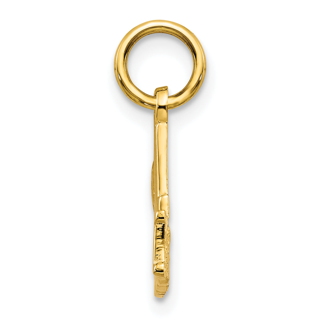 10K Gold Polished #1 MOM Charm Solid, Elegant Gift