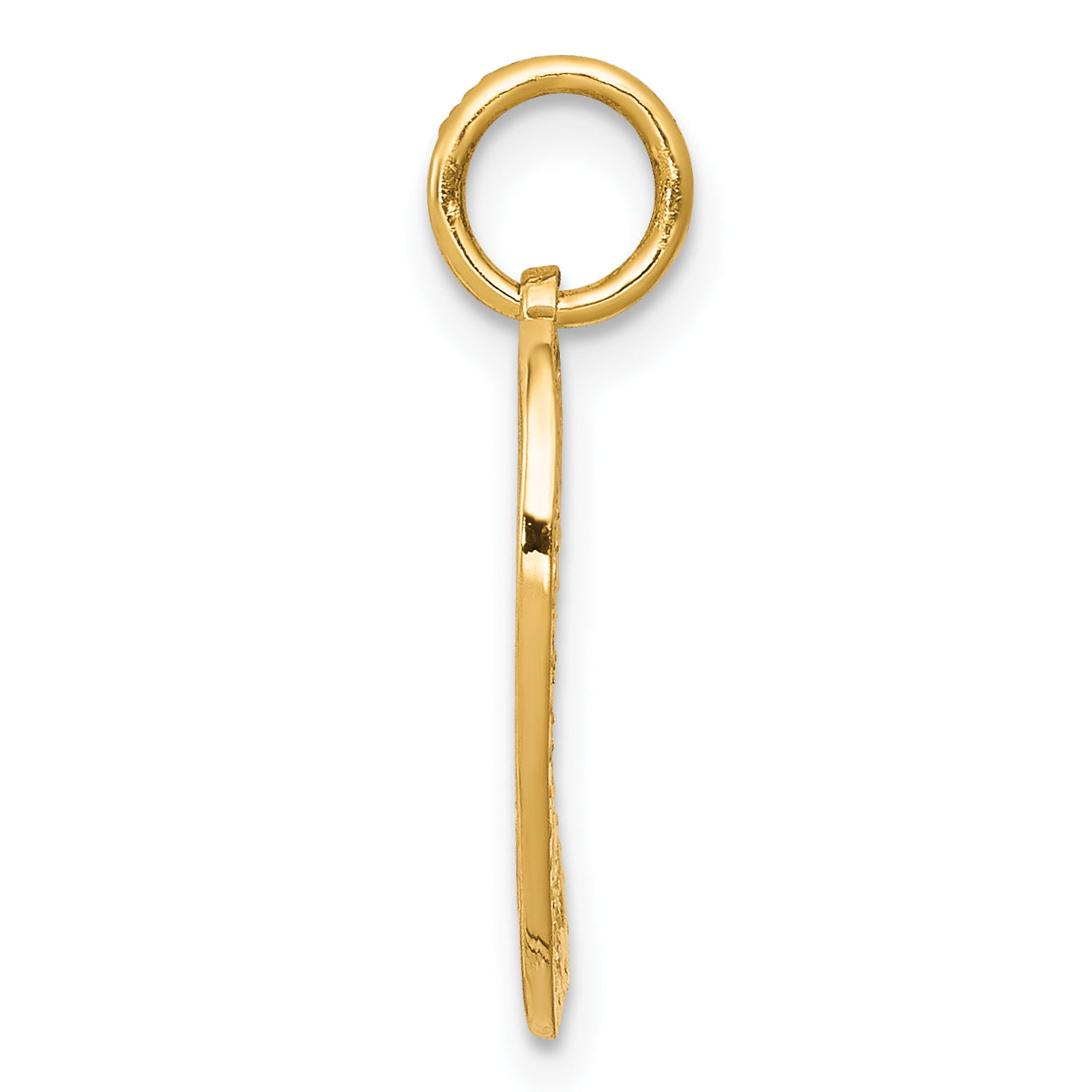 10K Gold MOM Charm with Polished Finish, Solid and Elegant