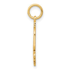 10K Yellow Gold Polished #1 MOM Charm  Solid & Elegant Jewelry Piece