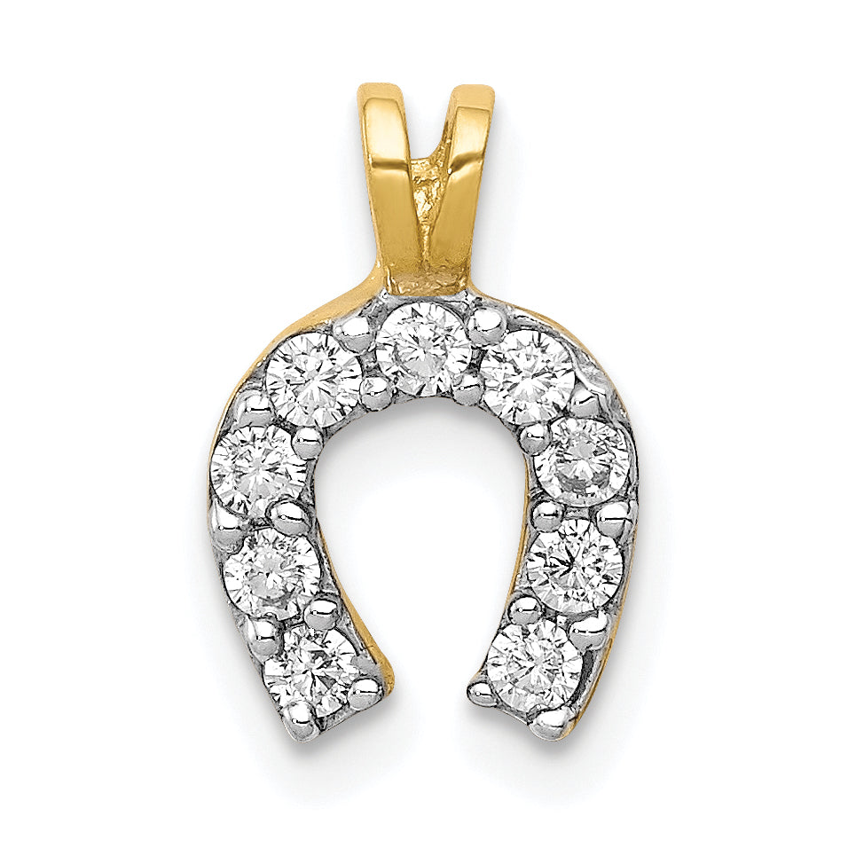 10k Small CZ Horseshoe Charm Main image