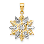 10K w/Rhodium Snowflake Charm